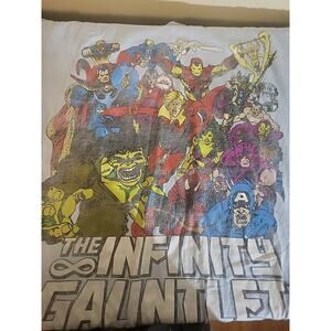 The Infiniti Gauntlet Light Blue Graphic T Shirt Medium Vintage Style